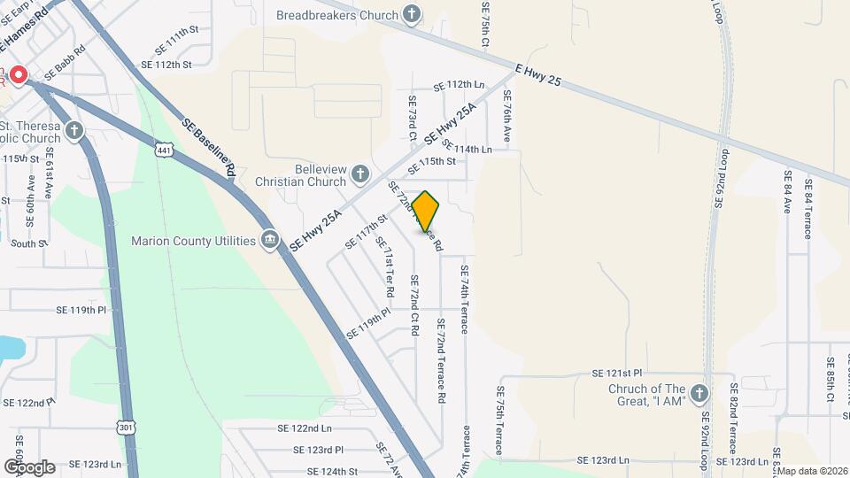 11722 SE 72nd Terrace Rd Map and Location Details