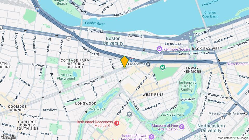 849 Beacon St, Unit 2 Map and Location Details