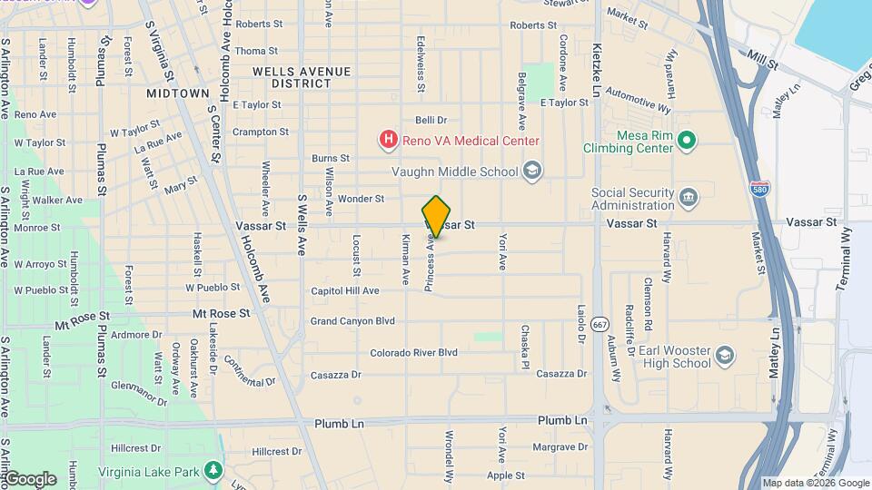 1360 Princess Ave Map and Location Details