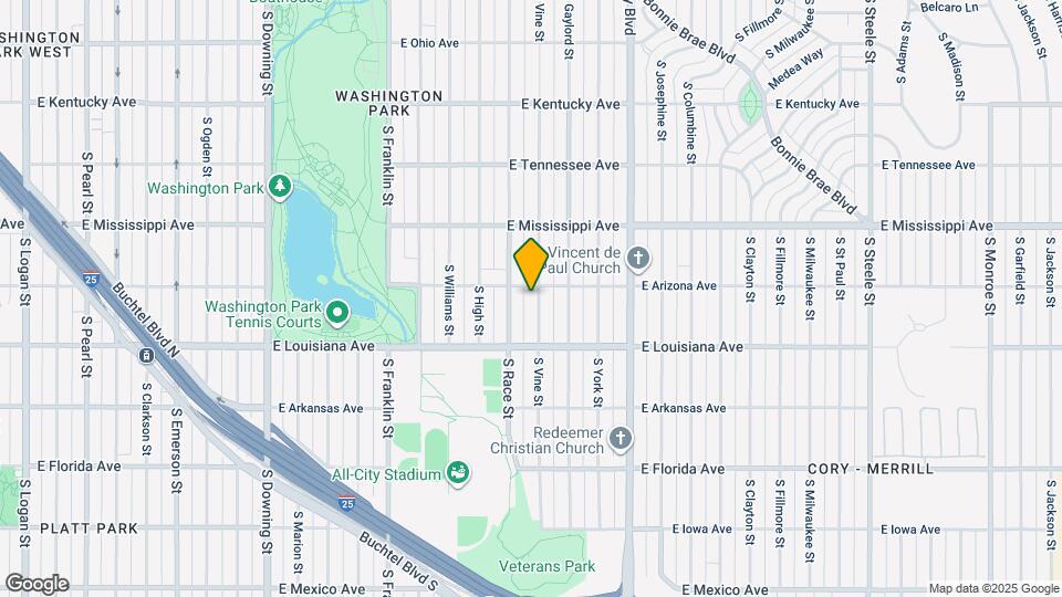 1217 S Vine St Map and Location Details