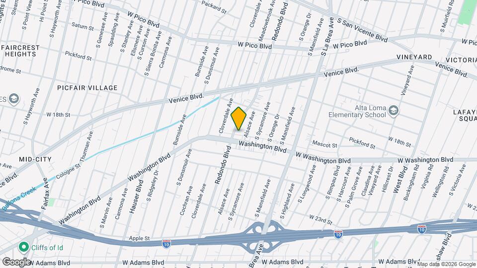 1874 S Redondo Blvd Mapa y Detalles de la Ubicación