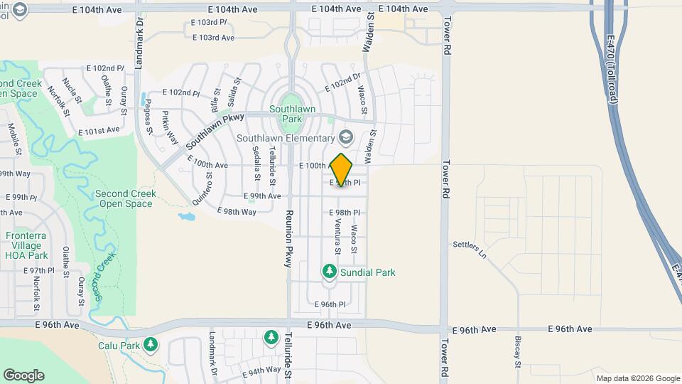 18027 E 99th Ave Mapa y Detalles de la Ubicación