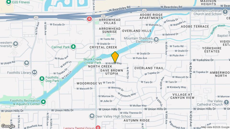 4831 W Kristal Way Map and Location Details
