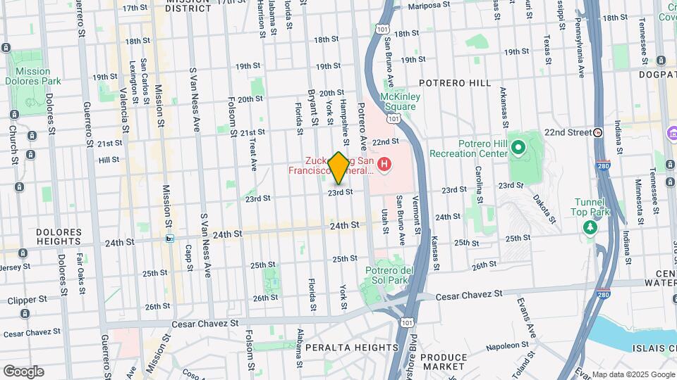 1097 York St Map and Location Details