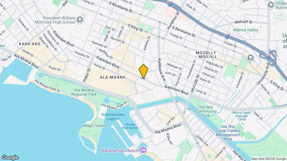 1631 Kapiolani Blvd, Unit #4407 Mapa y Detalles de la Ubicación