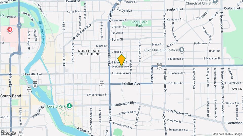 1156 McKinley Ave Map and Location Details