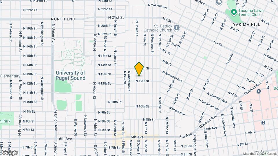 1207 N Oakes St-Unit -Unit C (Downstairs) Map and Location Details