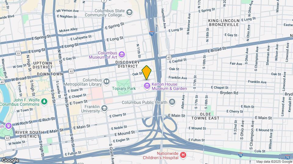 591 Franklin Ave Map and Location Details