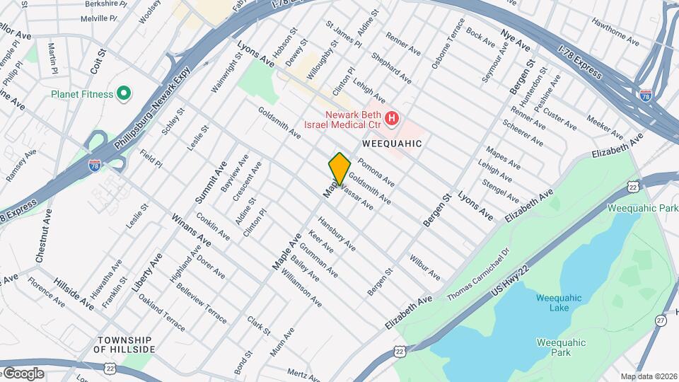 178 Vassar Ave Map and Location Details