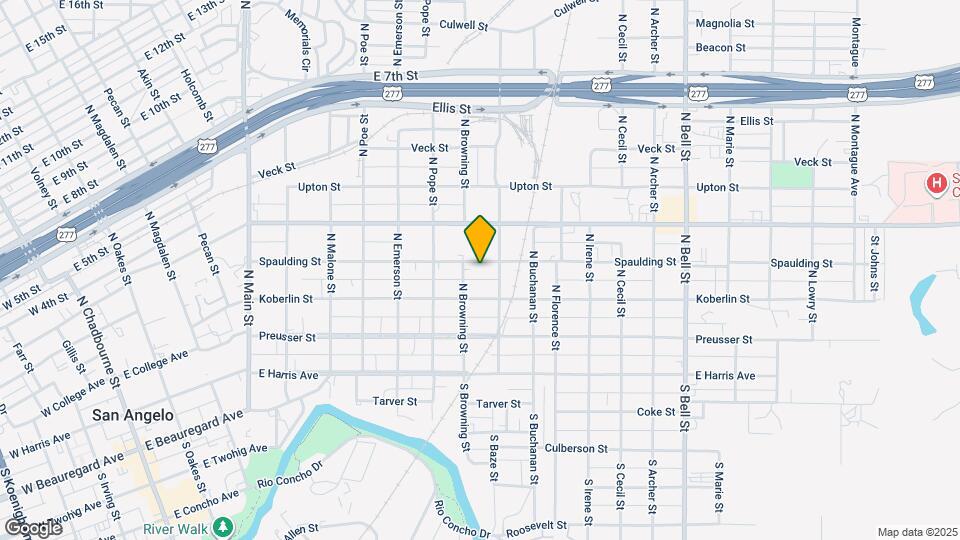 915 Spaulding St Map and Location Details