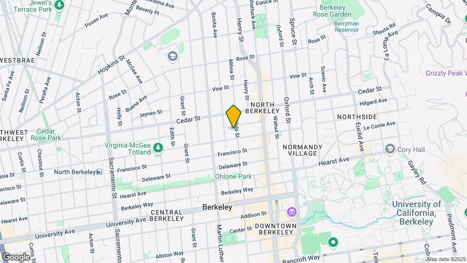 1636 Milvia St Map and Location Details