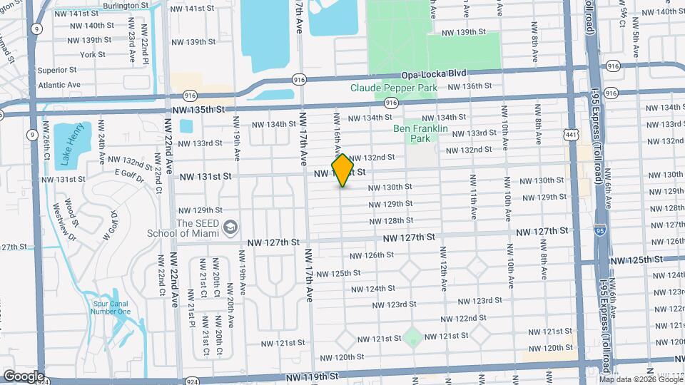12975 NW 16th Ave Map and Location Details