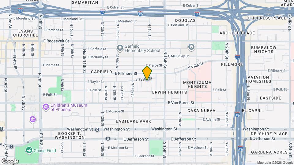 1445 E Taylor St Mapa y Detalles de la Ubicación