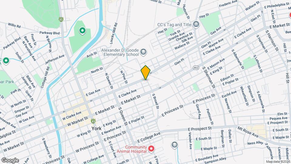 376 E Philadelphia St Map and Location Details