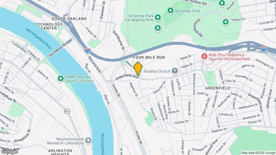 320 Greenfield Ave Map and Location Details