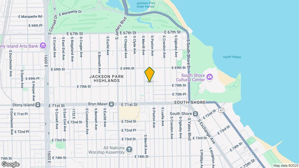 6952-6958 S Paxton Ave Map and Location Details