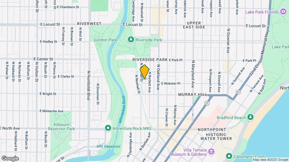 1612 E Webster Pl Mapa y Detalles de la Ubicación