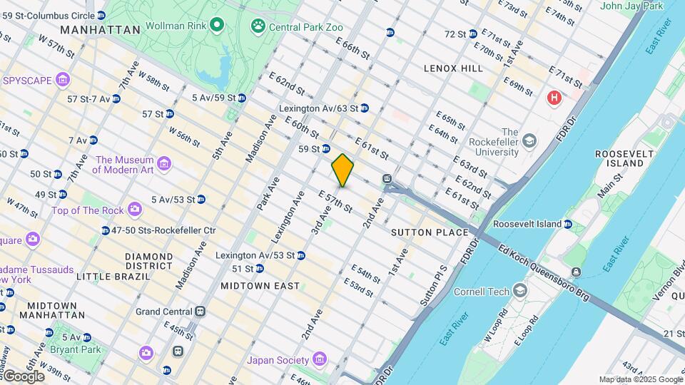 200 E 58th St Map and Location Details