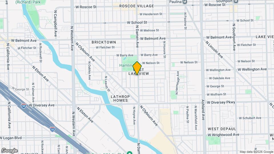 2938 N Damen Ave Map and Location Details