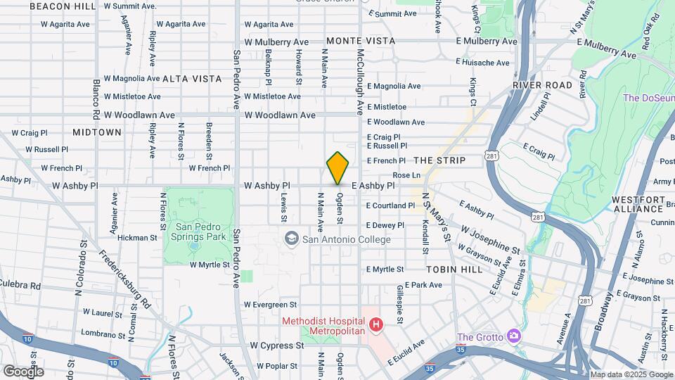 124 E Ashby Pl Mapa y Detalles de la Ubicación