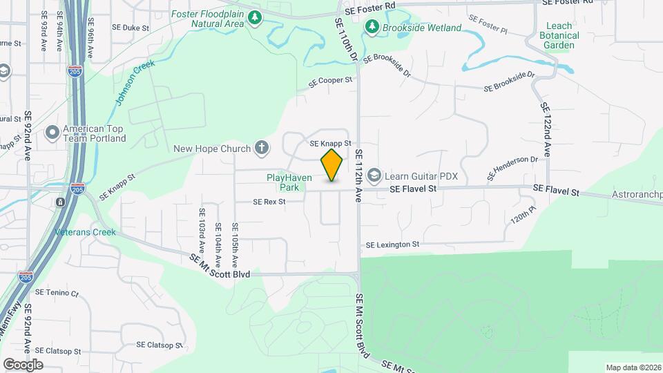 11025 SE Flavel St Map and Location Details