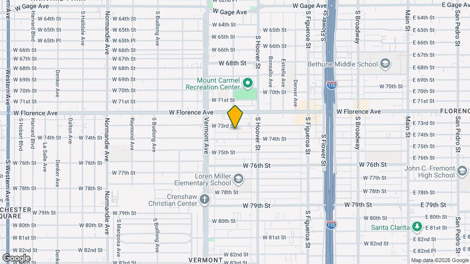 856 W 73rd St, Unit 3Bd 2Bth Mapa y Detalles de la Ubicación