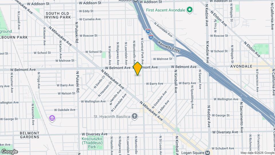 3121 N Monticello Ave Map and Location Details
