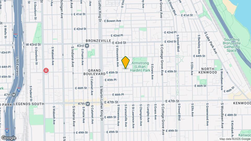 530 E 45th St Map and Location Details