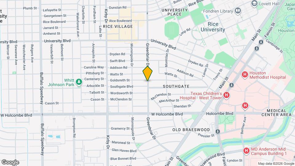 6308 Greenbriar Dr, Unit 6308 Mapa y Detalles de la Ubicación