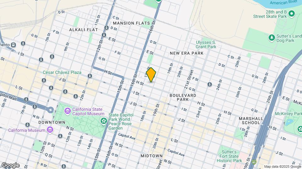 1725 H St Map and Location Details