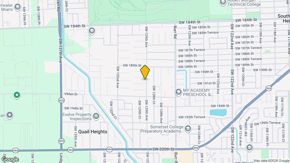 12901 SW 191st St Map and Location Details