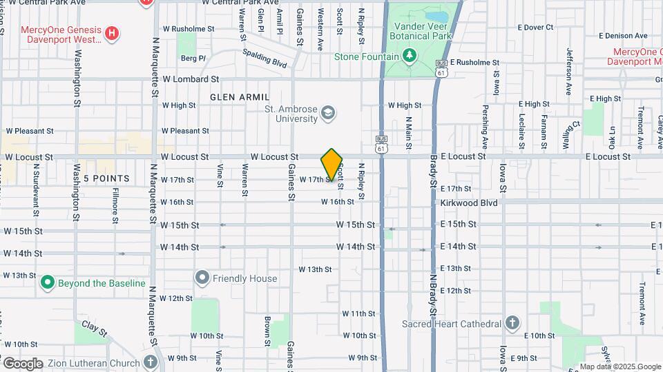 505 W 17th St Map and Location Details