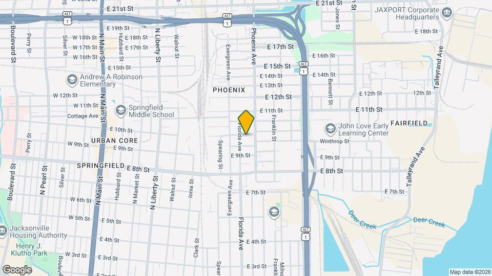 1052 E 10th St Map and Location Details