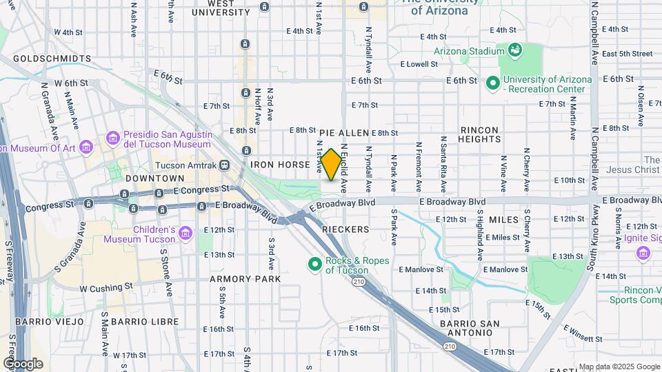 Westwood Apartments - 714 E. 10th St Tucson Map and Location Details