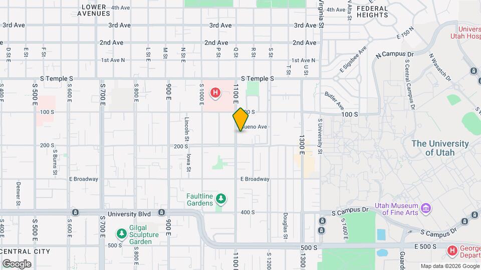 161 S 1100 E Map and Location Details
