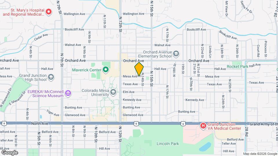 1355 Mesa Ave Map and Location Details