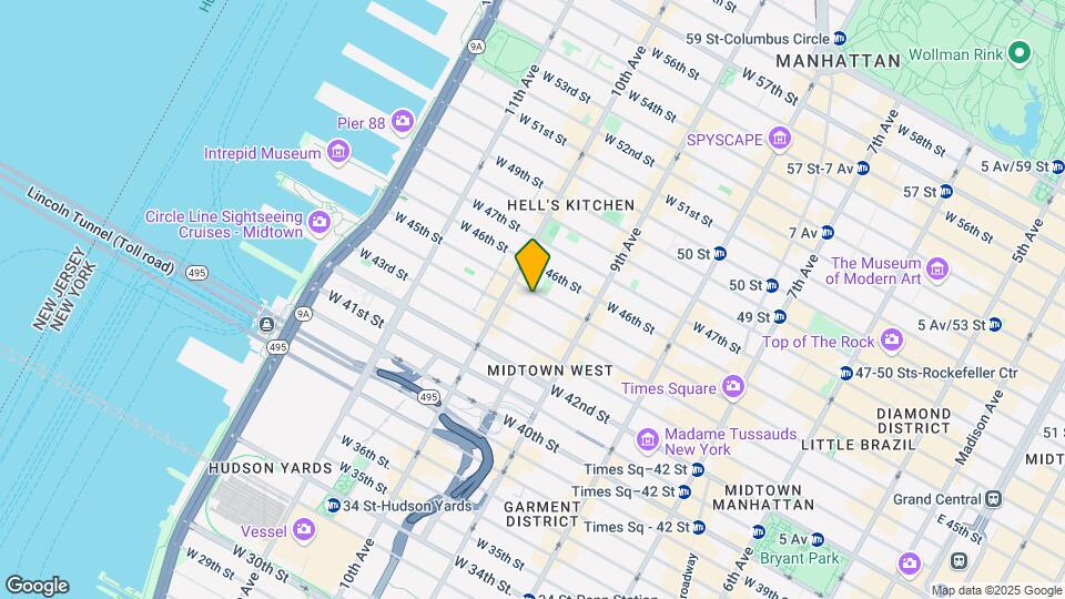 442 W 45th St Map and Location Details