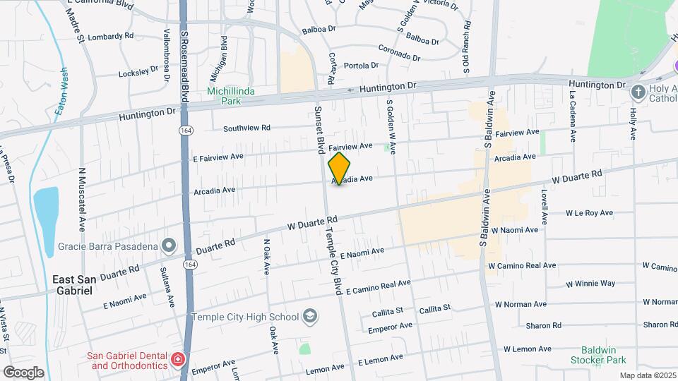 1032 Arcadia Ave Map and Location Details