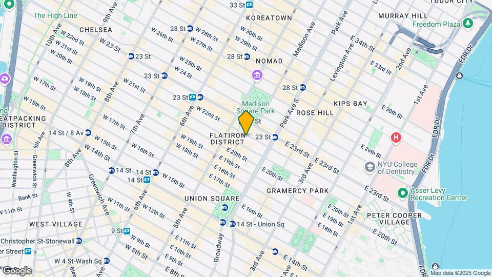 12 East 22nd Street Map and Location Details