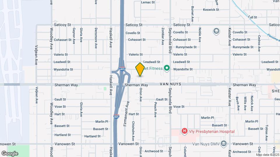 15511 Sherman Way Map and Location Details