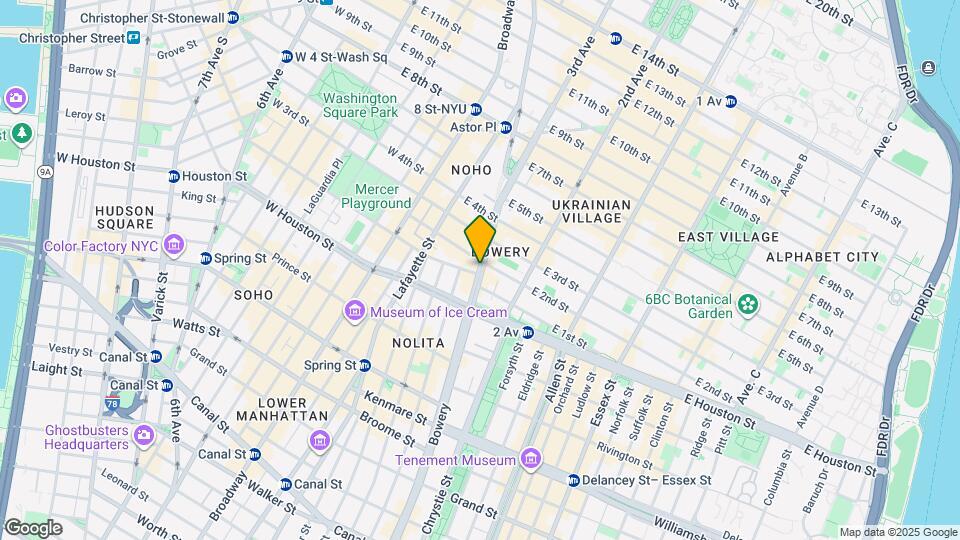 312 Bowery Map and Location Details