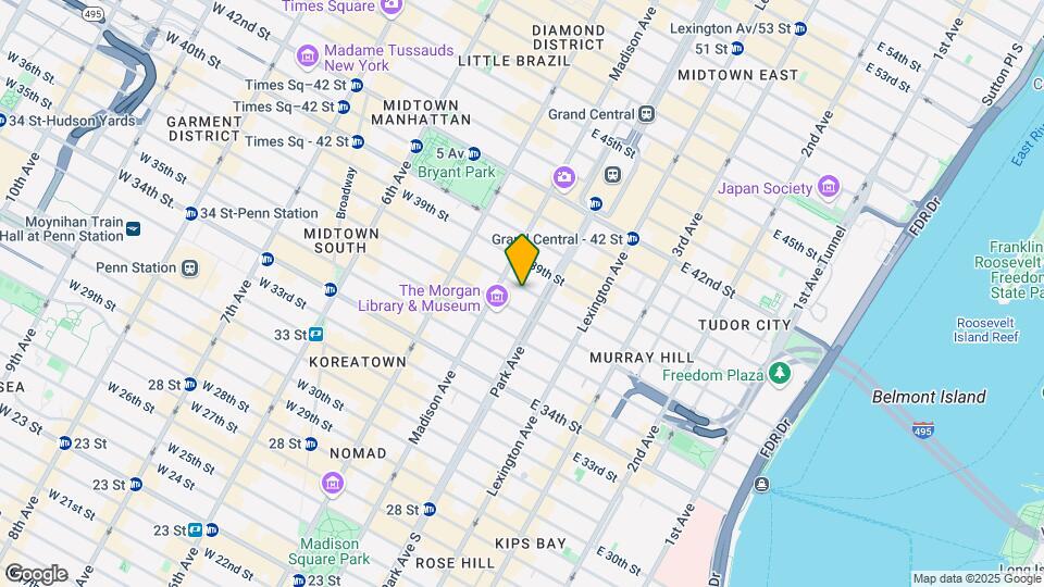 34 E 38th St Map and Location Details
