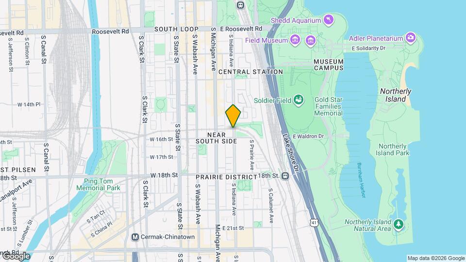 1184 S Indiana Ave Map and Location Details