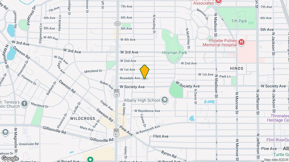 912 Rosedale Ave Map and Location Details