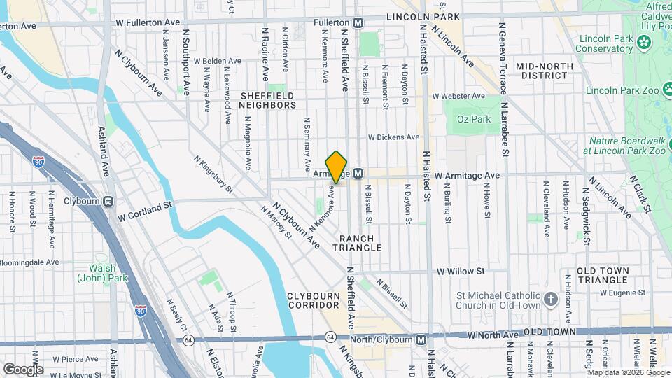 1957 N Kenmore Ave Map and Location Details