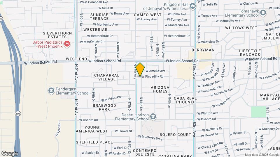 3824 N 86th Ln Mapa y Detalles de la Ubicación