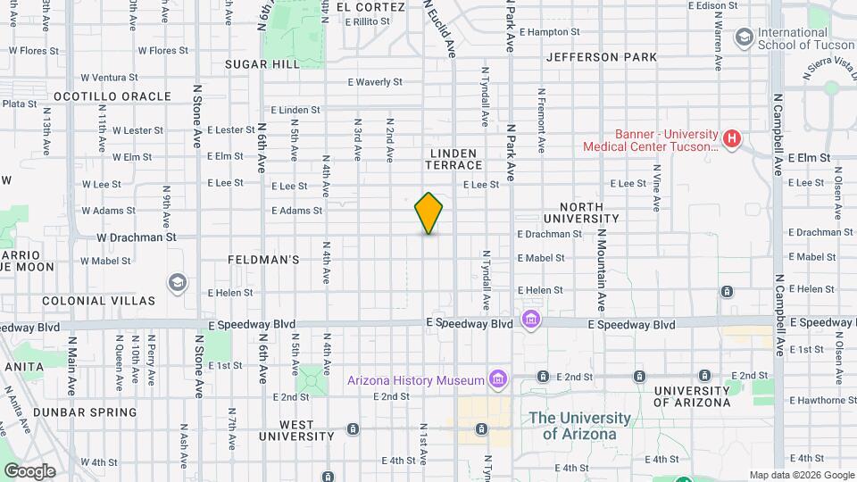 1332 N 1st Ave Map and Location Details