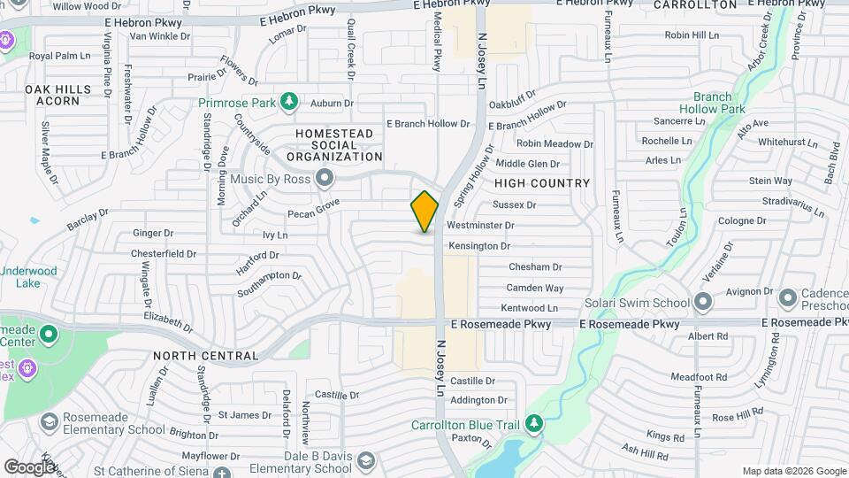 1829 Kensington Dr Map and Location Details