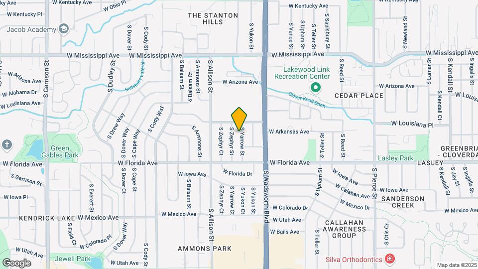 1355 S Yarrow St Map and Location Details