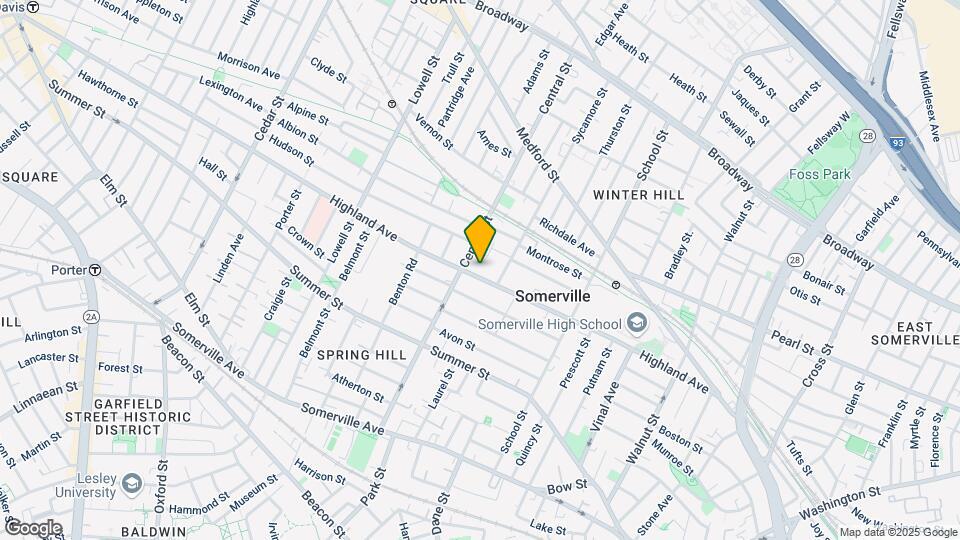 145 Highland Ave, Unit 1 Middle Map and Location Details
